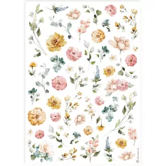 Stamperia A4 rizspapír csom.- Vadvirágok - DFSA4897