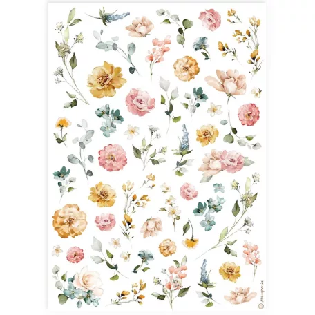 Stamperia A4 rizspapír csom.- Vadvirágok - DFSA4897