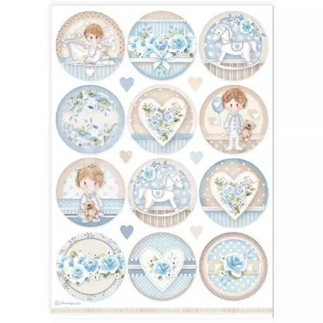 Stamperia A4 rizspapír csom.- Kisfiú - DFSA4906