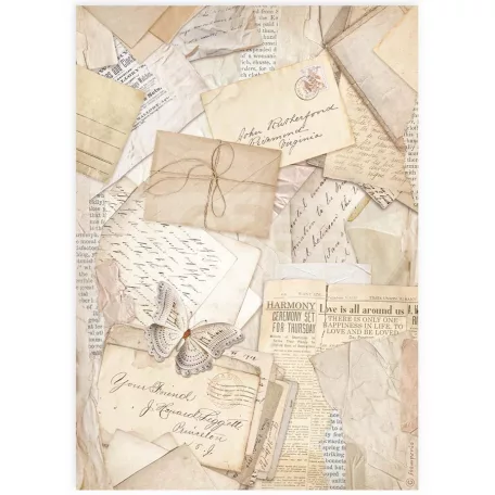 Stamperia A4 rizspapír csom.- Képeslapok - DFSA4914