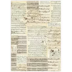 Stamperia A4 rizspapír csom.- Kotta - DFSA4915