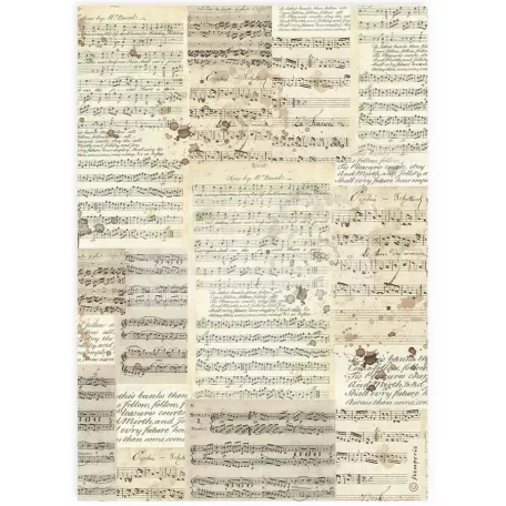 Stamperia A4 rizspapír csom.- Kotta - DFSA4915