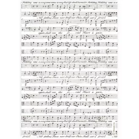 Stamperia A4 rizspapír csom.- Kotta 2 - DFSA4917