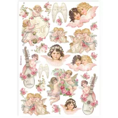 Stamperia A4 rizspapír csom.- Angyalok - DFSA4925
