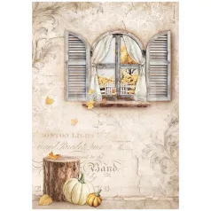   Stamperia A4 rizspapír csom.- Golden Harmony window - DFSA4949