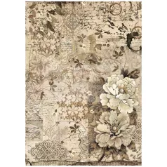   Stamperia A4 rizspapír csom.- Old Lace flower and laces - DFSA4961