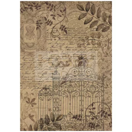 Stamperia A4 rizspapír csom.- Old Lace gate - DFSA4964