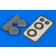Aires YAK-1 wheels & paint masks for AM/Eduard - kerekek festőmaszkkal