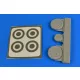 Aires MiG-21 wheels & paint masks for Eduard - kerekek festőmaszkkal