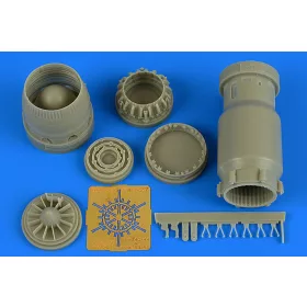   Aires MiG-27 Flogger late exhaust nozzle-close for Trumpeter - hajtómű-fúvócső, késői változat