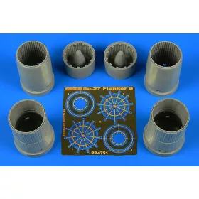   Aires Su-27 Flanker B exhaust nozzles f.Hobby Boss - hajtómű-fúvócsövek