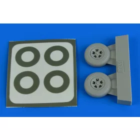   Aires Spitfire Mk.I wheels (5-Spoke) & paint masks f. Tamiya - kerekek