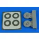 Aires Spitfire Mk.I wheels (5-Spoke) & paint masks f. Tamiya - kerekek