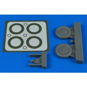  Aires I-153 wheels & paint masks for ICM/Hasegawa - kerekek festőmaszkkal