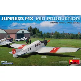   MiniArt Junkers F13. Mid Prod. German, Polish, Swiss Service – 1:48 repülőgép makett