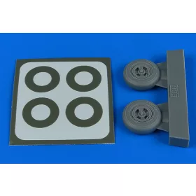   Aires Spitfire Mk.IX wheels (4-spoke) & paint masks for Eduard - kerekek