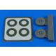 Aires Spitfire Mk.IX wheels (4-spoke) & paint masks for Eduard - kerekek