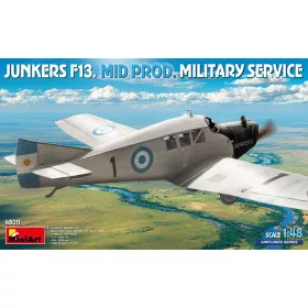   MiniArt Junkers F13. Mid Prod. Military Service – 1:48 repülőgép makett