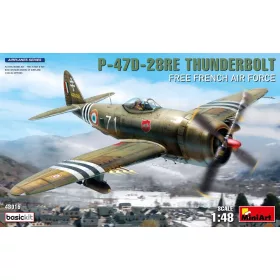   MiniArt P-47D-28RE Thunderbolt. Free French Air Force. Basic Kit – 1:48 repülőgép makett