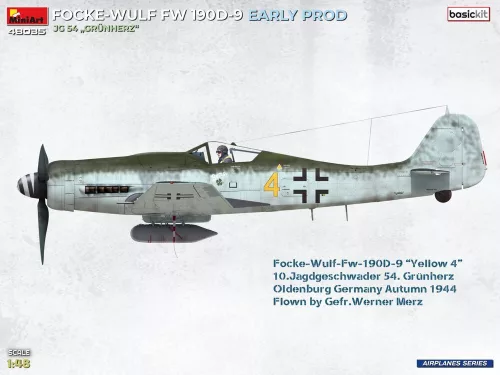 MiniArt Focke-Wulf Fw 190D-9 Early Prod. JG 54 Grünherz Basic Kit. – 1:48 repülőgép makett