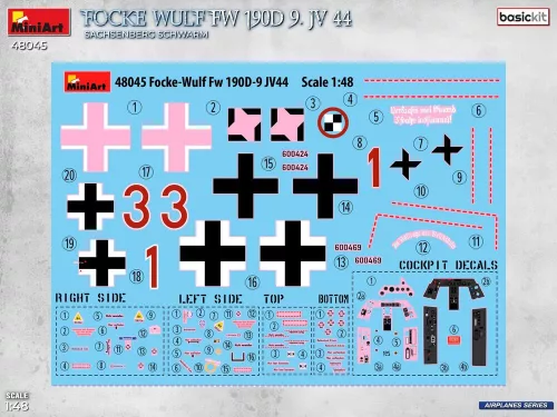 MiniArt Focke-Wulf Fw 190D-9. JV 44  Sachsenberg Schwarm . Basic Kit – 1:48 repülőgép makett