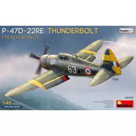   MiniArt P-47D-22RE Thunderbolt. French Service. Basic Kit – 1:48 repülőgép makett
