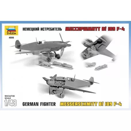 Zvezda Messerschmitt Bf-109 F4 makett 1:48 (4806Z)