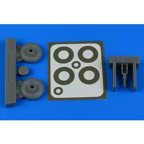   Aires Macchi Mc.202 - early wheels & paint masks for HAS/EDU - kerekek festőmaszkkal, korai változat