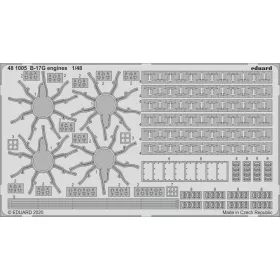   Eduard Accessories B-17G engines for HKM - B-17G motorok részletező fotómaratása