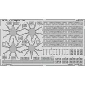   Eduard Accessories B-17F engines 1/48 for HKM - B-17F motorok részletező fotómaratása