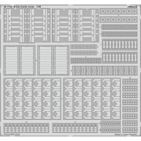   Eduard Accessories B-24J bomb racks - bombafelfüggesztő keret