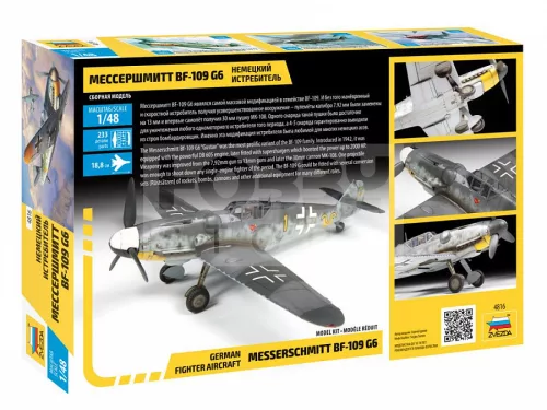 Zvezda Messerschmitt BF-109 G6 makett 1:48 (4816Z)