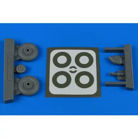   Aires Macchi Mc.200 - early wheels & paint masks for Italeri - kerekek festőmaszkkal, korai változat
