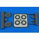Aires Macchi Mc.200 - early wheels & paint masks for Italeri - kerekek festőmaszkkal, korai változat