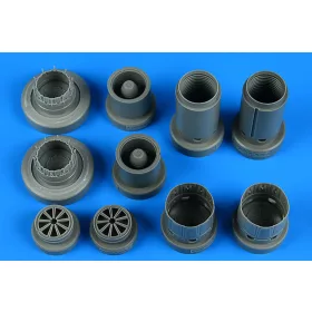   Aires Rafale exhaust nozzles for Revell - hajtómű-fúvócsövek