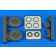 Aires Do 17Z/Do 215 wheels & paint masks for ICM - kerekek festőmaszkkal