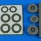 Aires B-26K Invader wheels & paint masks - early - kerekek festőmaszkkal, korai változat