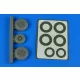 Aires B-26K Invader wheels & paint masks - early - Diamond Pattern - kerekek festőmaszkkal, korai változat