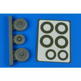   Aires B-26K Invader wheels & paint masks - late - Diamond Pattern - kerekek festőmaszkkal, késői változat