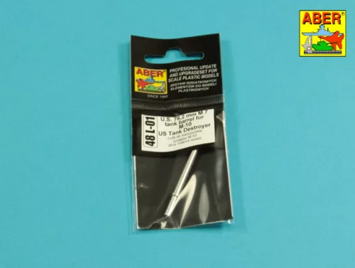 Aber Models US 76,2 mm M7 tank barrel for M-10 - amerikai 76,2 mm-es M7 harckocsi-lövegcső