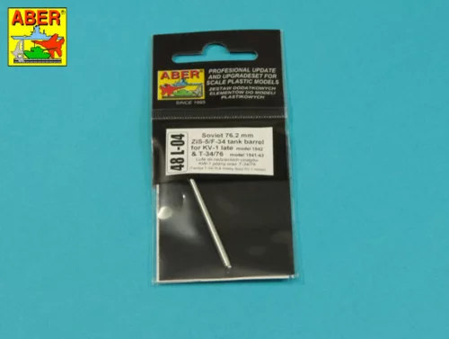Aber Models Russian 76,2mm F-34 tank barrel for T-34/76 - orosz 76,2 mm-es F-34 harckocsi-lövegcső