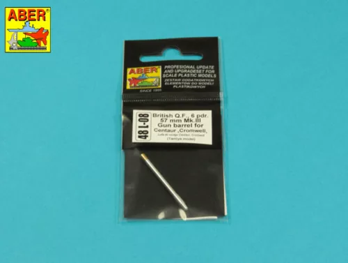 Aber Models British Q.F.6 pdr.57 mm Mk.III gun barrel for Centaur,Cromwell - brit Q.F.6 pdr.57 mm-es Mk.III lövegcső