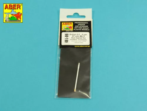Aber Models British Q.F.,6 pdr.57mm Mk.V gun barrel for Centaur,Cromwell - brit Q.F., 6 pdr.57 mm-es Mk.V lövegcső