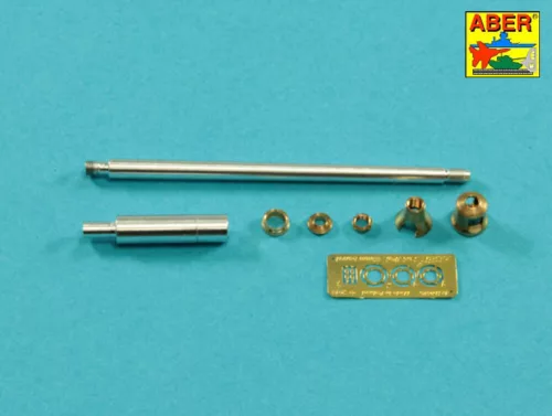 Aber Models német 8,8 cm-es KwK 43/3 L/71 kétrészes lövegcső – késői változat, King Tiger Porsche toronyhoz