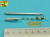 Aber Models német 8,8 cm-es KwK 43/3 L/71 kétrészes lövegcső – késői változat, King Tiger Porsche toronyhoz