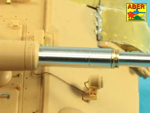 Aber Models német 8,8 cm-es KwK 43/3 L/71 kétrészes lövegcső – késői változat, King Tiger Porsche toronyhoz