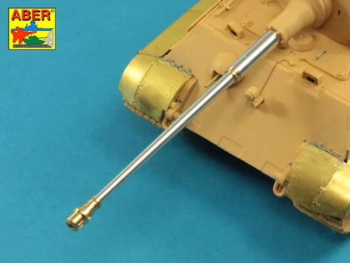 Aber Models Barrel for German 8,8cm Kw.K 43/3 (L/71) gun used on King Tiger Production Turret - német 8,8 cm-es KwK 43/3 L/71 lövegcső – King Tiger sorozatgyártású toronyhoz