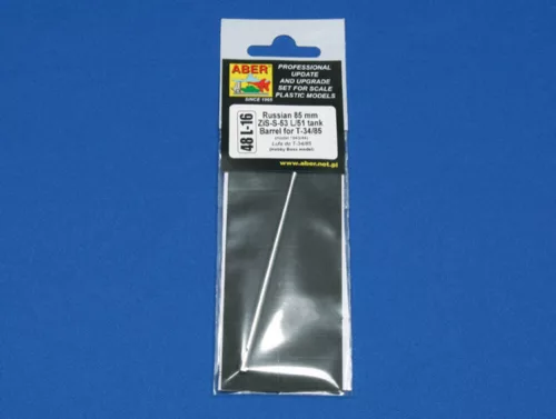 Aber Models Russian 85 mm L/51 barrel for T-34/85 model 43/44 - T-34/85 változat 43/44 – orosz 85 mm-es L/51 lövegcső