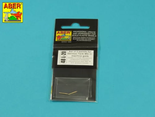 Aber Models 2 Barrels for German Tank MG 34 - német MG 34 harckocsi-géppuskacsövek – 2 db