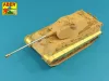 Aber Models német 8,8 cm-es KwK 43/2 L/71 egyrészes lövegcső – King Tiger Porsche toronyhoz